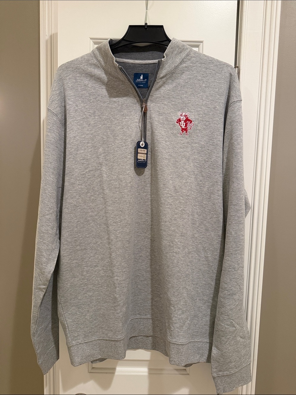 Johnnie-O Gray Quarter-Zip Men's
